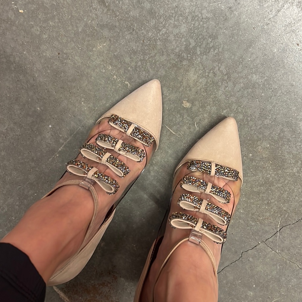 Anthropologie Schultz Bow Pointy Heels